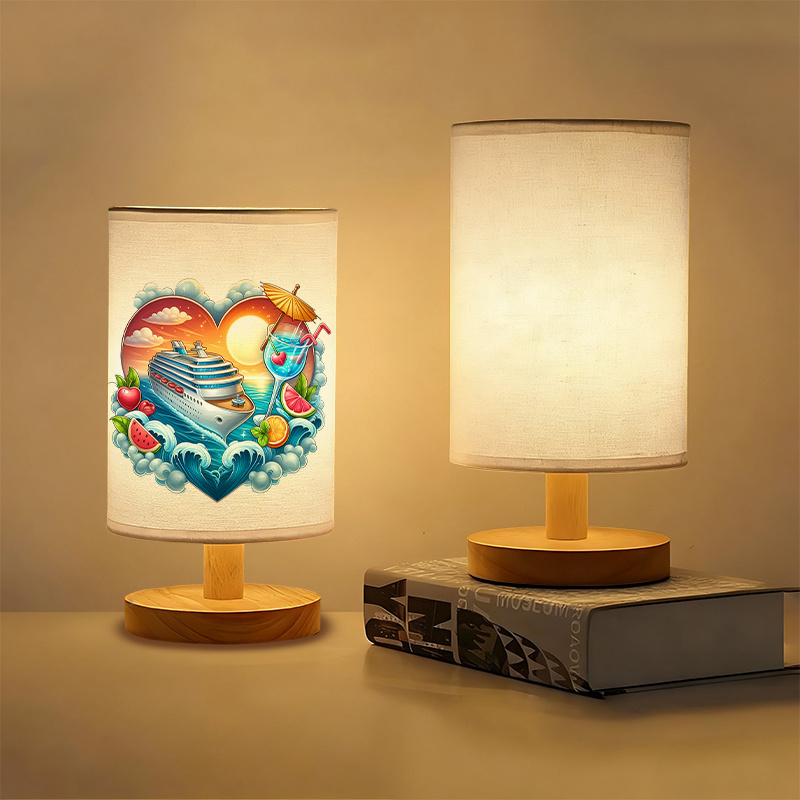 A Modern USB Powered Linen Table Lamp