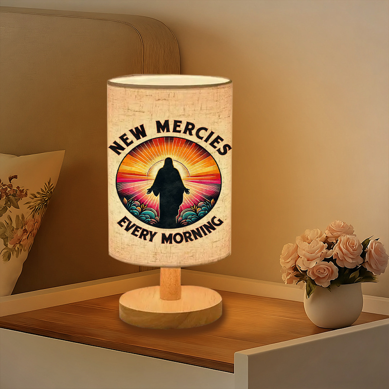 Modern USB-powered Linen Lamp Bedside Decoration