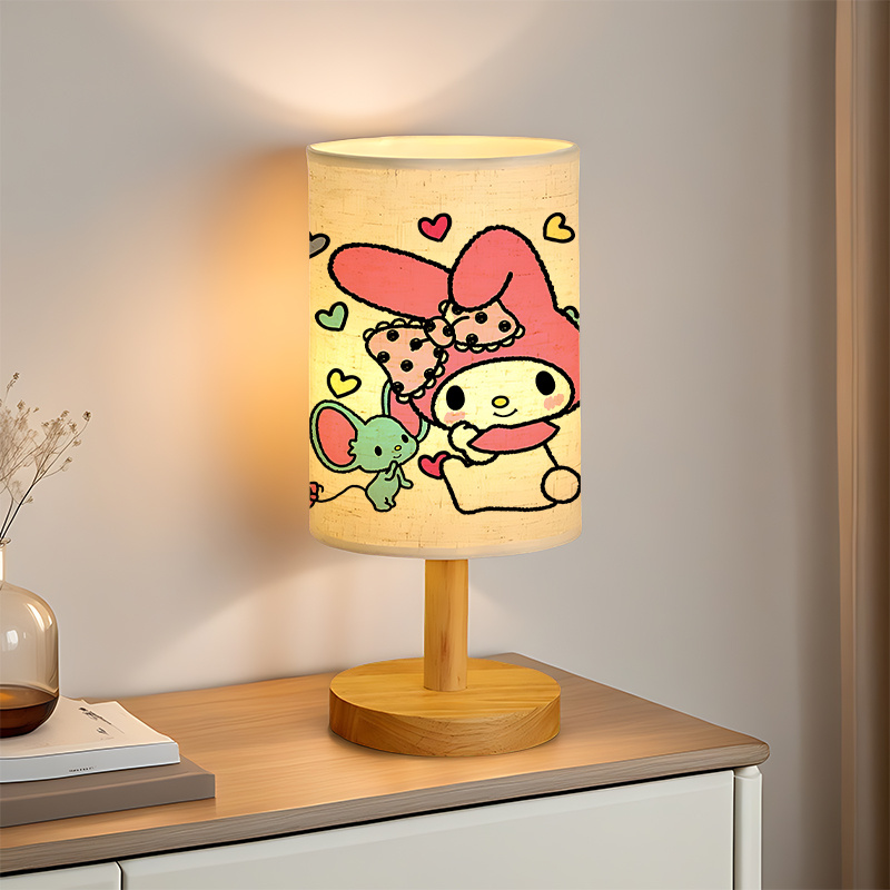 A modern Sanrio USB-powered linen lamp with a creative design