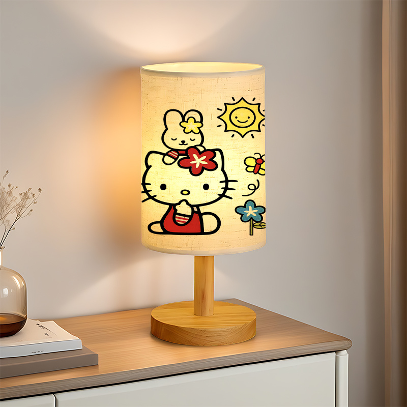 modern Sanrio USB-powered linen lamp with a creative Sanrio patterns Cozy