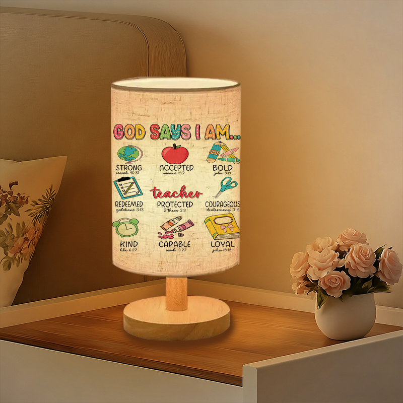 A Modern USB powered Linen Lamp with a Unique Design and Exquisite Patterns