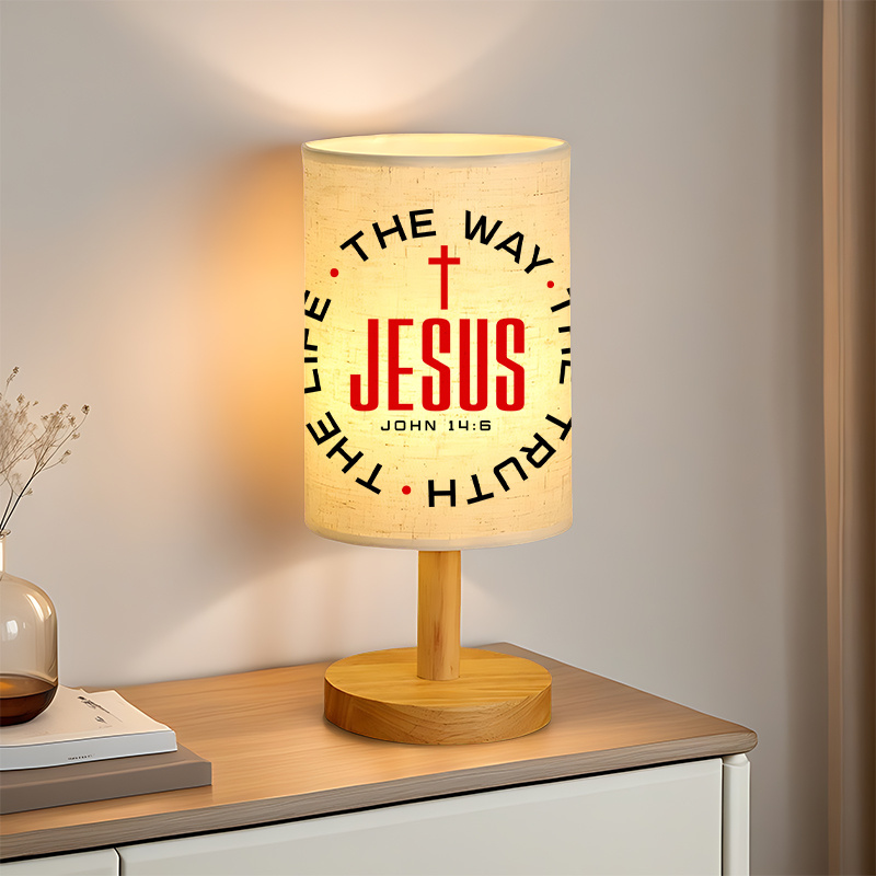 Letter Themed USB Powered Linen Lamp