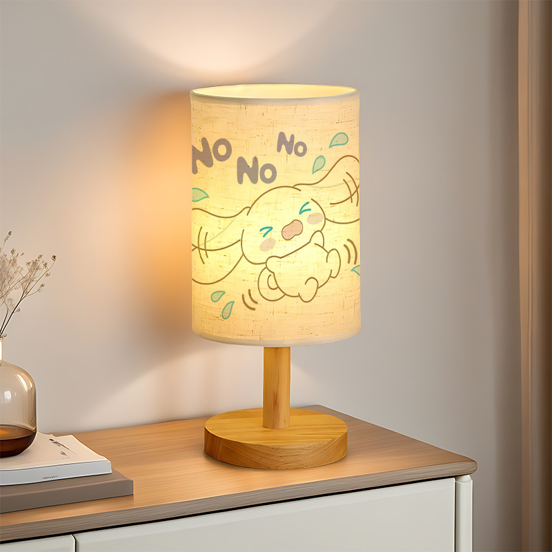 Modern USB powered linen table lamp creative patterns