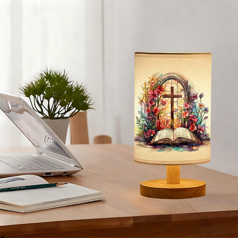 A Modern USB powered Linen Lamp with a Unique Design and Exquisite Pattern