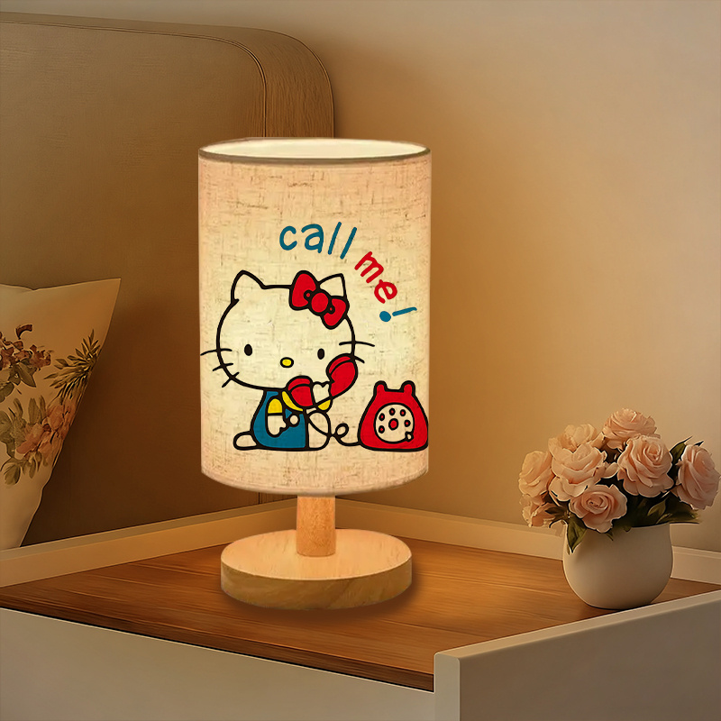 Modern Sanrio USB powered linen lamp with a creative design