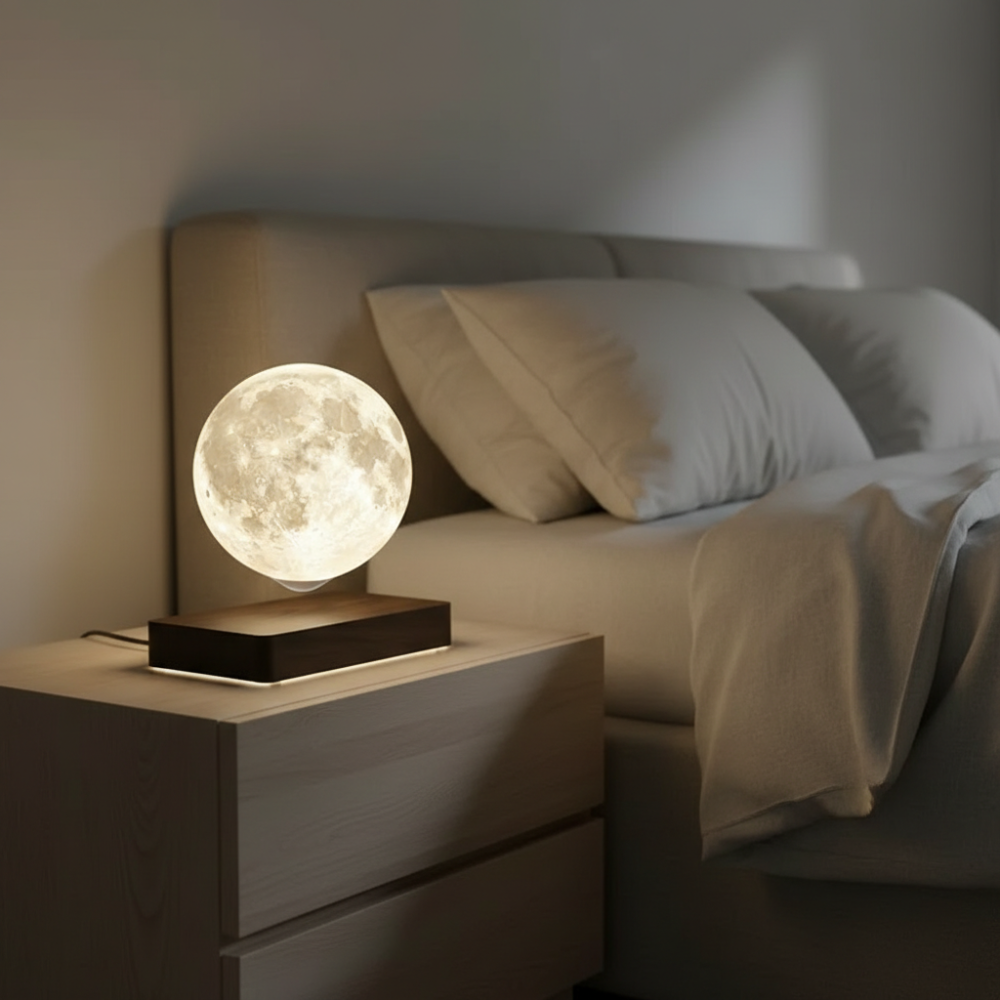 Levitating Moon Lamp With Base Stand
