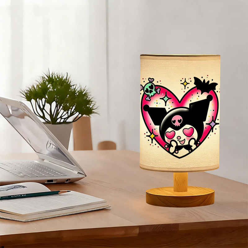 modern Sanrio patterns USB-powered linen lamp