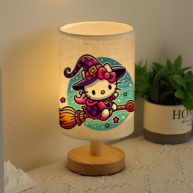 A modern USB-powered linen lamp with a creative design with patterns