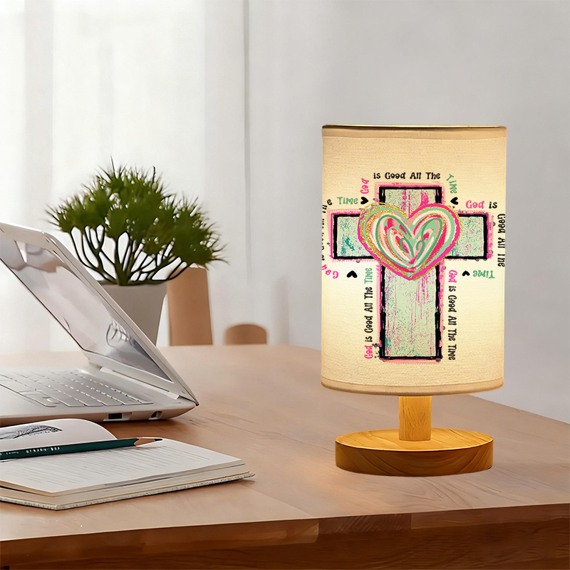 Inspirational Bible Verse Design Linen Table Lamp