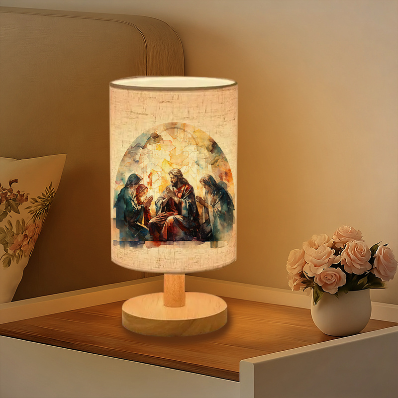 Modern USB-Powered Linen Lamp