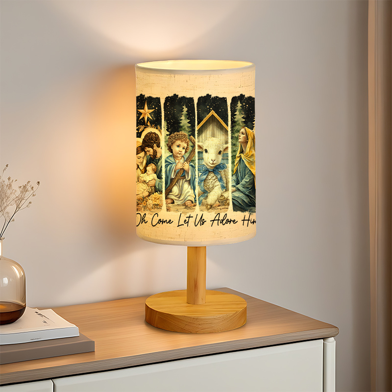 Modern USB-Powered Linen Lamp