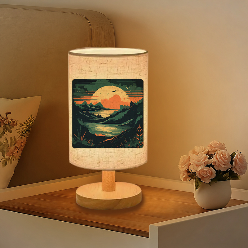 Modern USB-Powered Linen Lamp with Unique Design and Exquisite Patterns