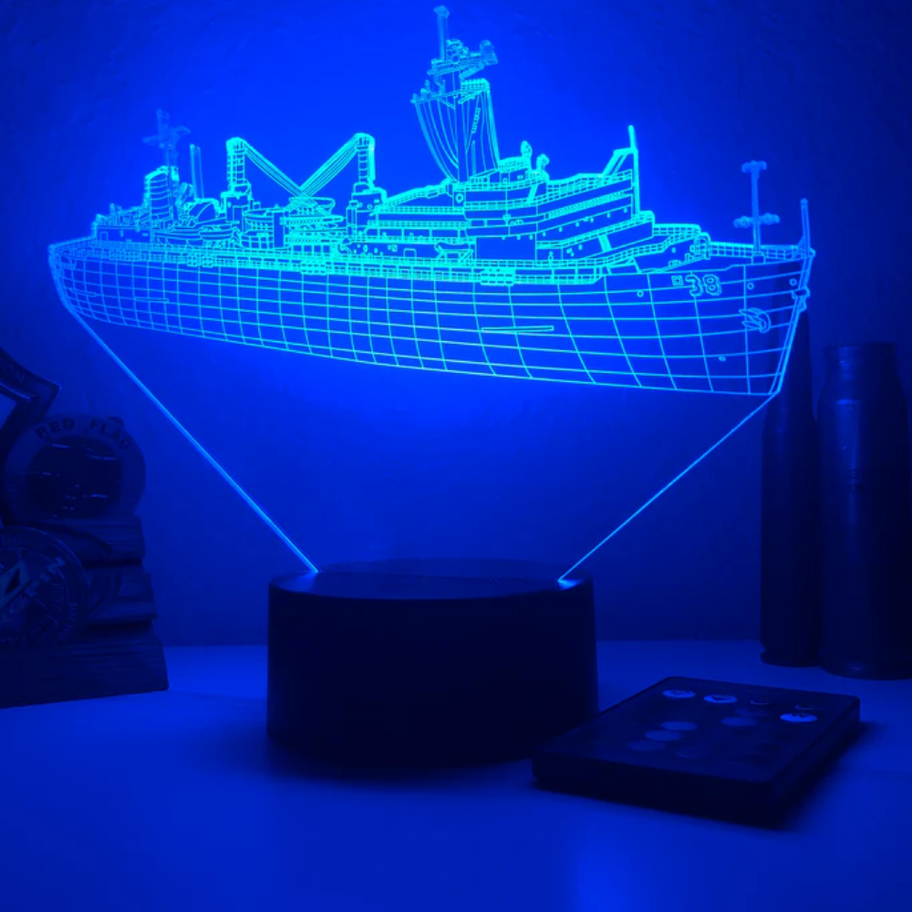 Ship Themed Illusion LED Lamp-3D Optical Lamp