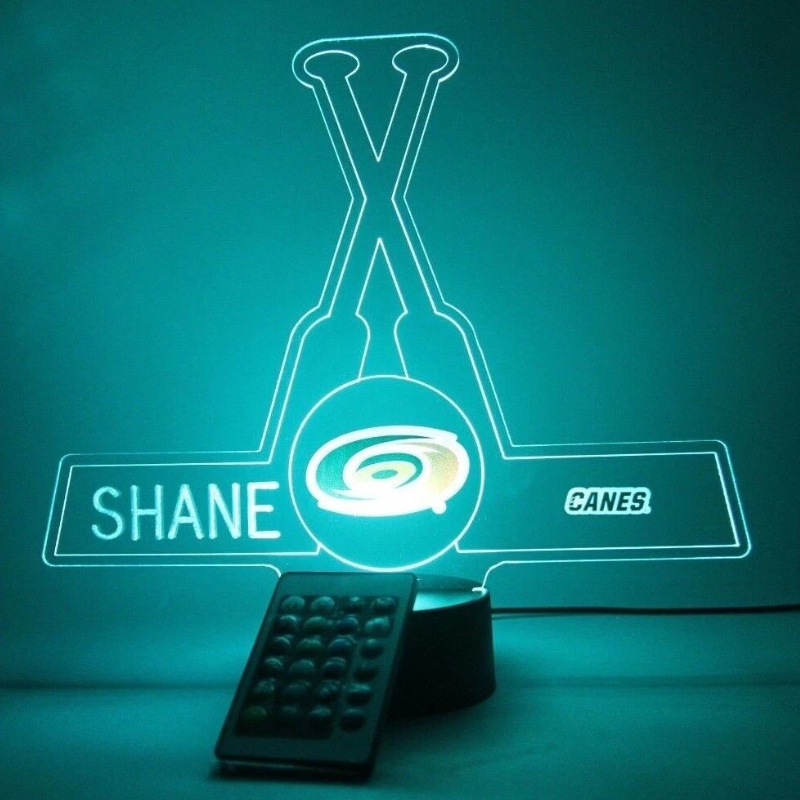 Carolina Hurricanes NHL NC Canes Hockey Fan Light Up Lamp