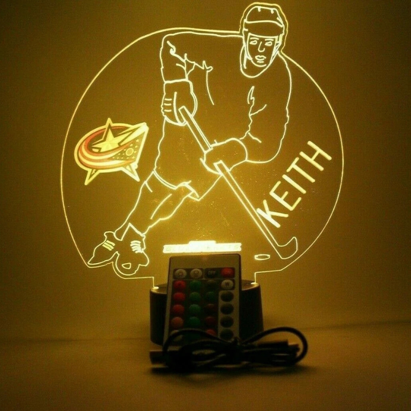 Columbus Blue Jackets NHL Hockey Player Sports Light Lamp 
