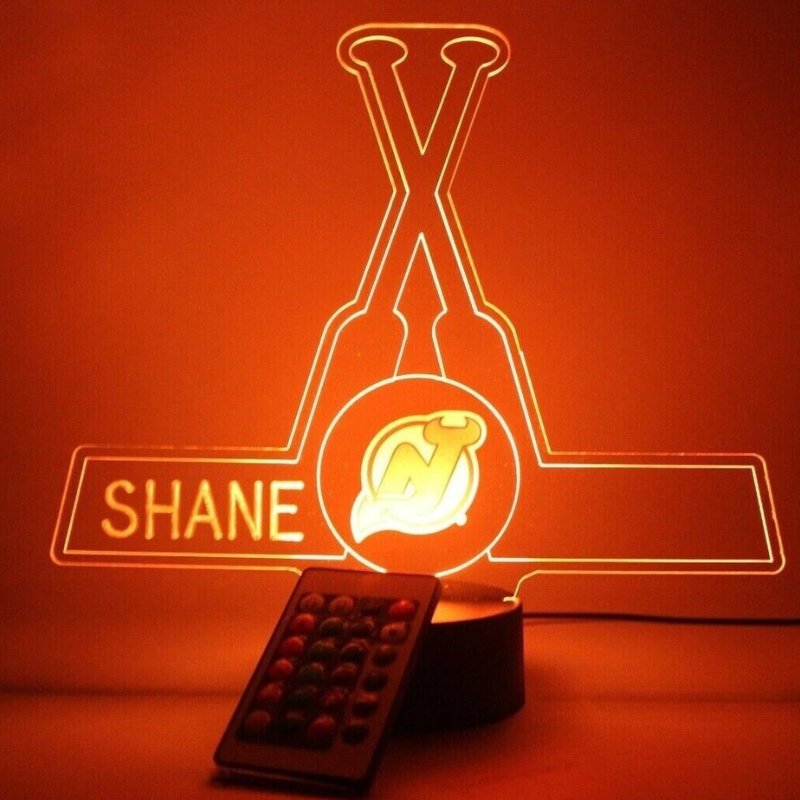 New Jersey Devils NHL Hockey Sports Light Up Lamp