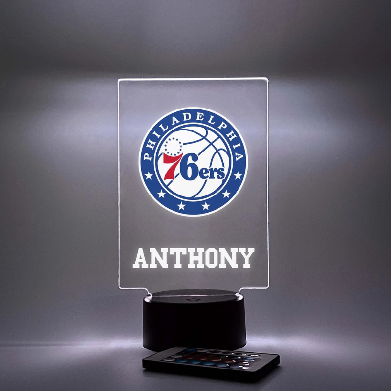 Philadelphia 76ers Night Light Up LED Table Desk Lamp 