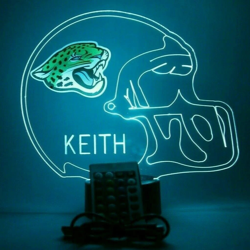 Jacksonville Jaguars Personalized LED Football Night Light
