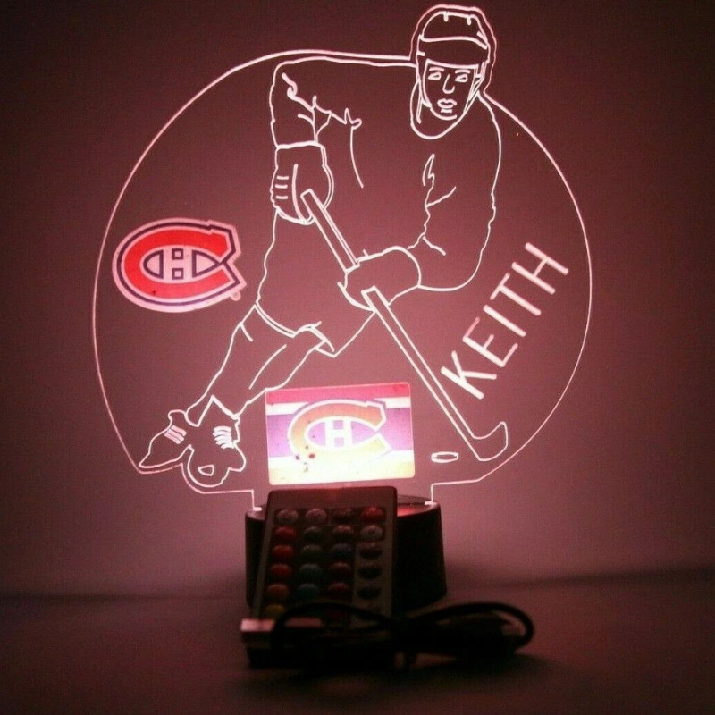 Montreal Canadiens Personalized Hockey Acrylic LED Lamp