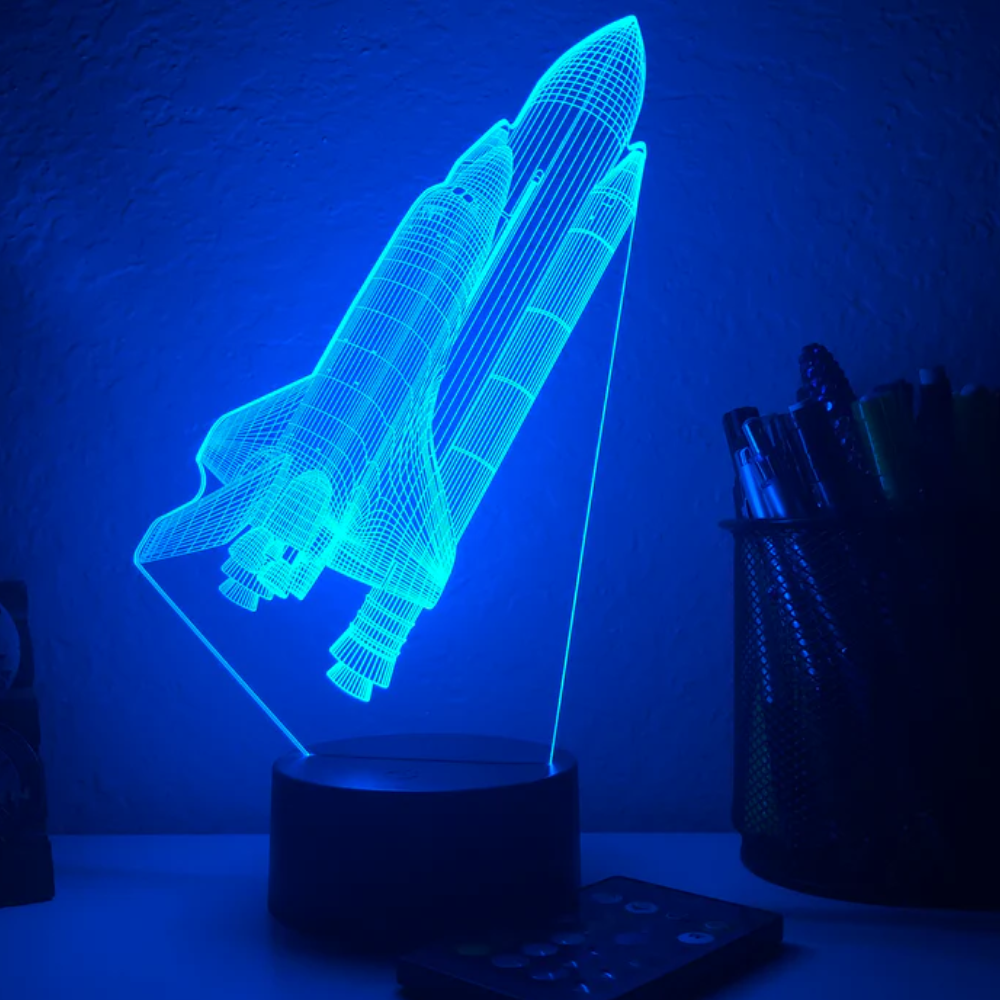 Space Shuttle Shaped LED Lamp-3D Optical Lamp
