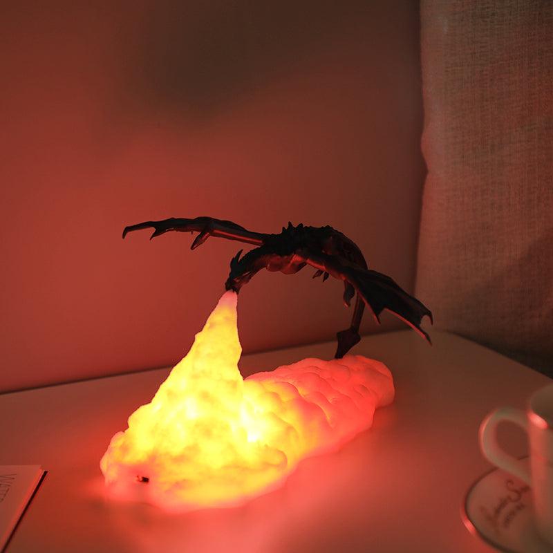 Dragon Figurine Desk Decor-3D Optical Lamp
