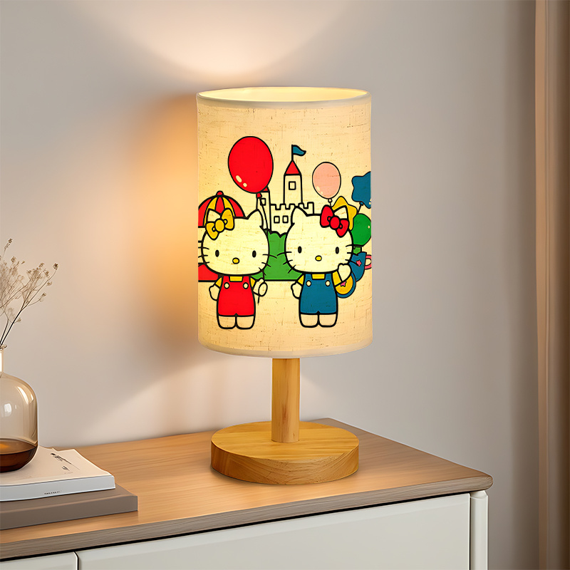 A modern Sanrio USB-powered linen lamp with a creative design