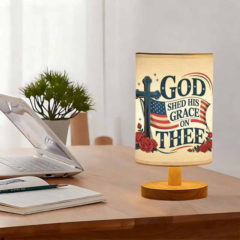 USB-powered Create Ambiance Linen Lamp