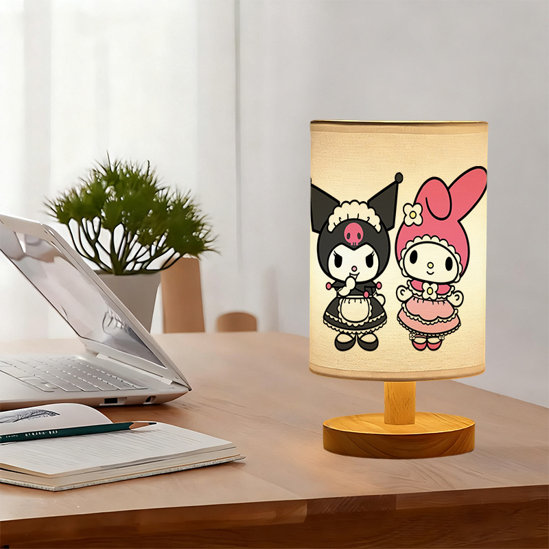 USB-powered Sanrio Linen Table Lamp  Ideal Gift for Family