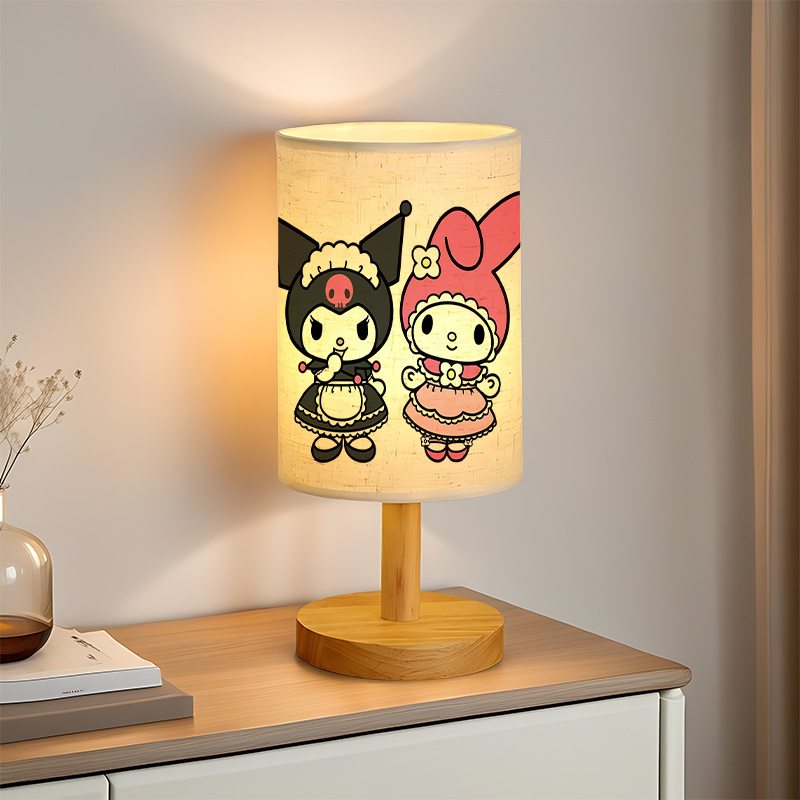 USB-powered Sanrio Linen Table Lamp  Ideal Gift for Family