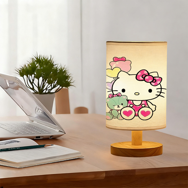 modern Sanrio USB-powered linen lamp with a creative suitable Sanrio patterns 