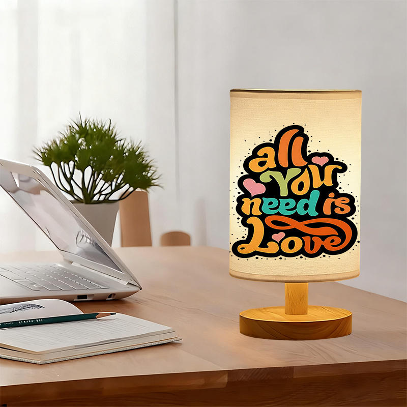 A Modern USB Powered Linen Table Lamp