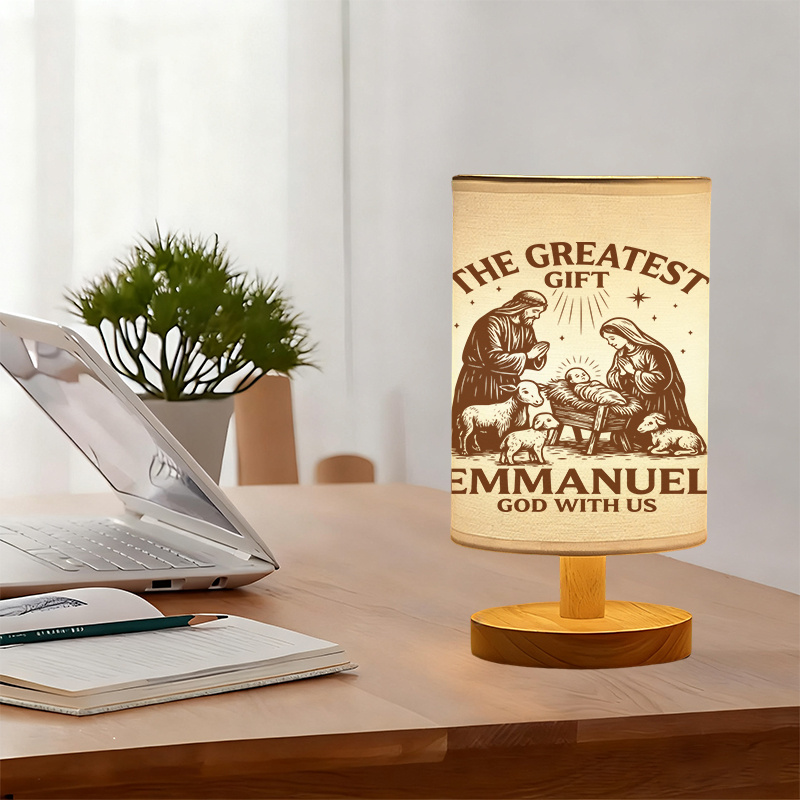 Modern USB Powered Linen Lamp with Unique Design and Exquisite Patterns