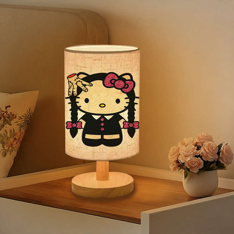 Sanrio Hello like Character USB Powered Bedside Lamp With Cute Bow