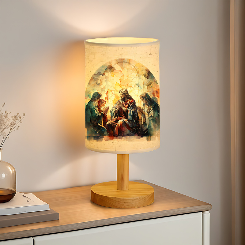 Modern USB-Powered Linen Lamp
