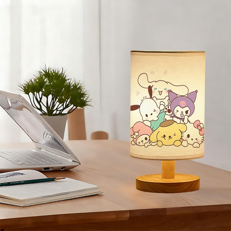 Modern USB-powered Sanrio Linen Table Excellent Gift  Lamp