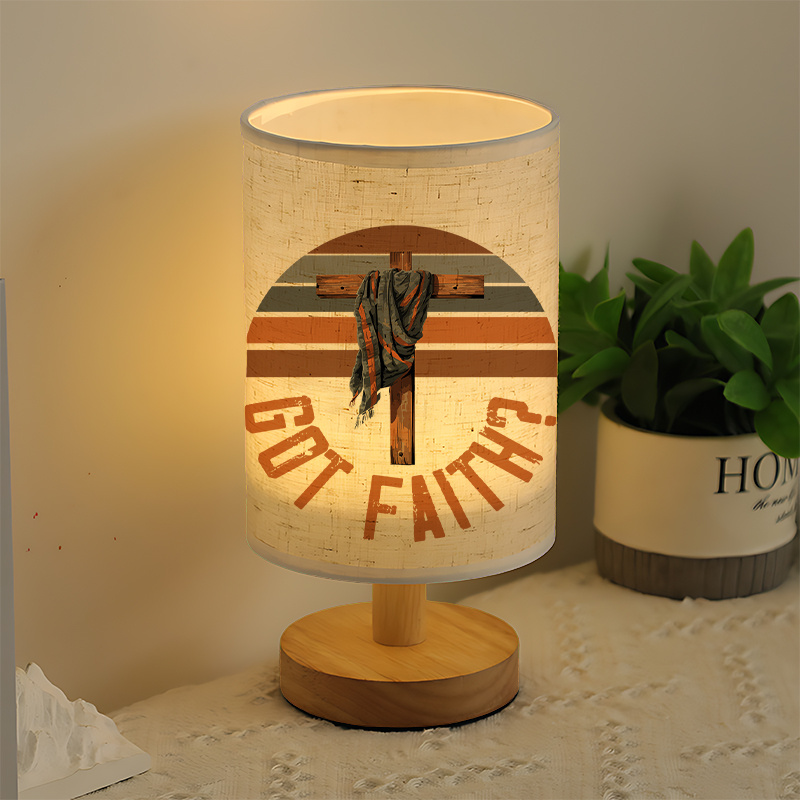 Modern USB-Powered Linen Table Lamp with Unique Design & Exquisite Patterns