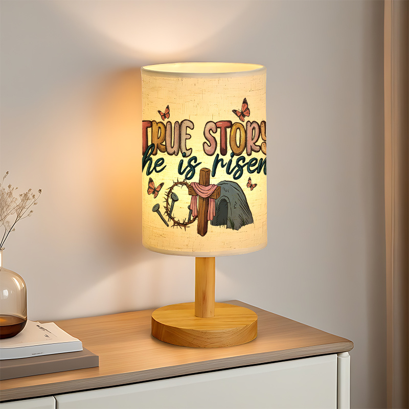 Modern USB-Powered Linen Table Lamp with Unique Design & Exquisite Patterns