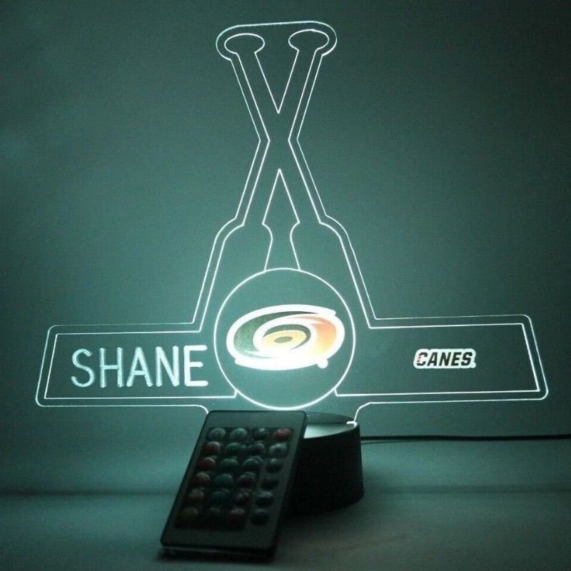 Carolina Hurricanes NHL NC Canes Hockey Fan Light Up Lamp