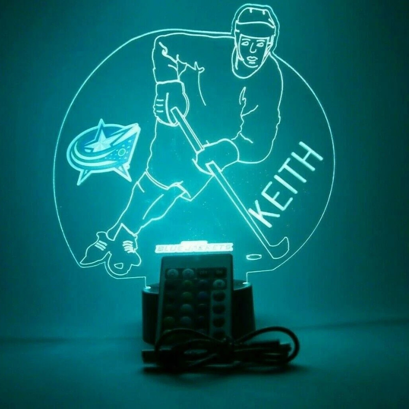 Columbus Blue Jackets NHL Hockey Player Sports Light Lamp 
