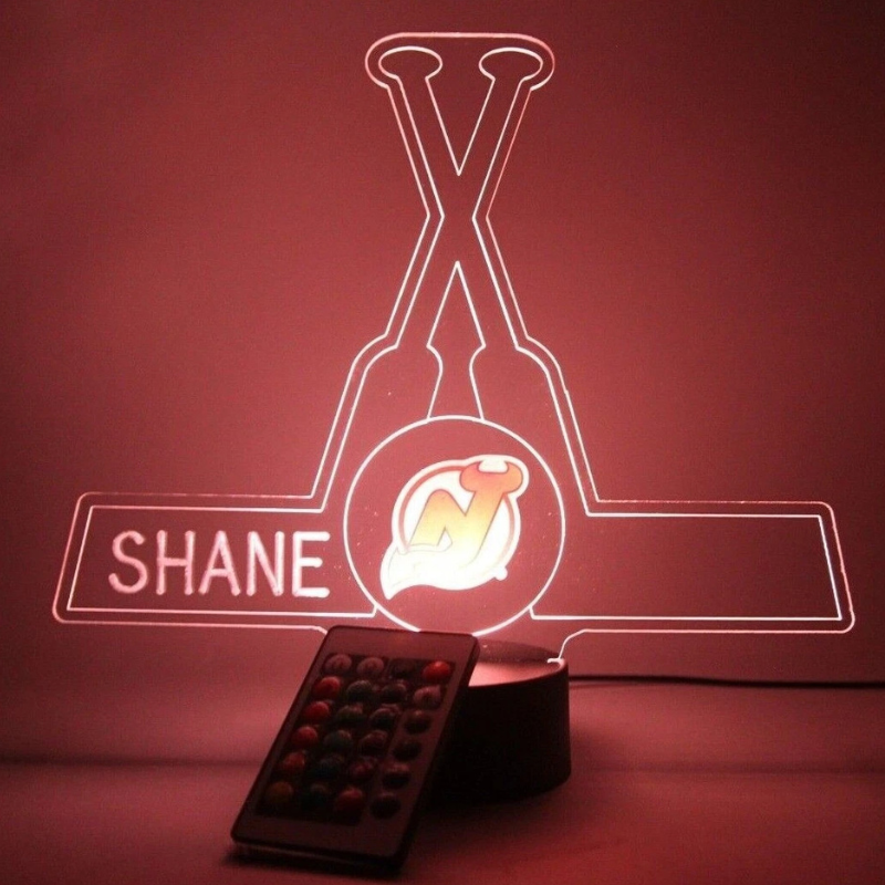 New Jersey Devils NHL Hockey Sports Light Up Lamp