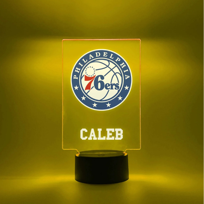 Philadelphia 76ers Night Light Up LED Table Desk Lamp 