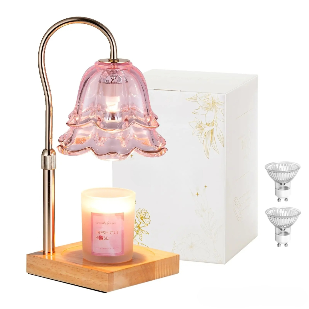 Floral Glass Candle Warmer Lamp