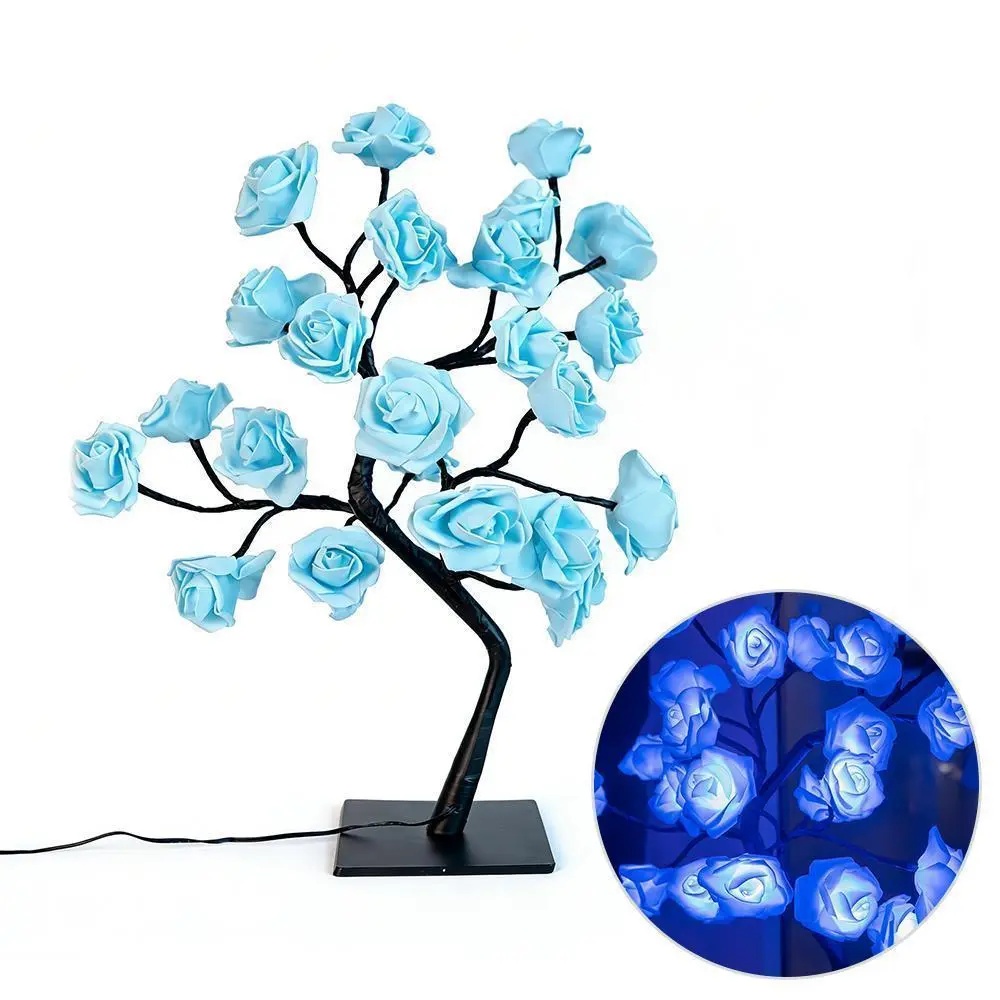 LED Rainbow Rose Flower Tree Lamp
