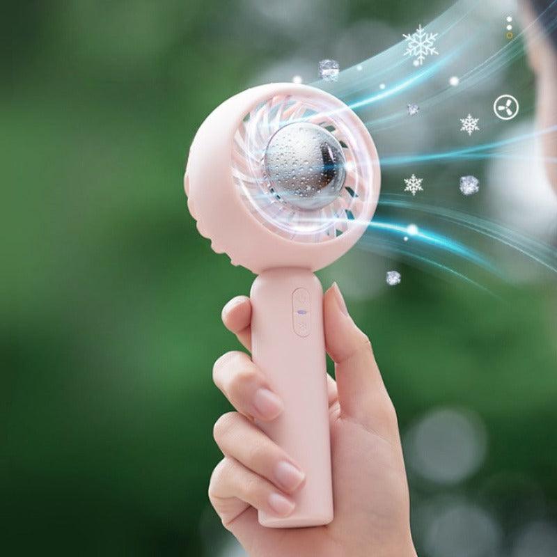 3D Acrylic LED The Ice Small Fan With Remote Control-3D Optical Lamp