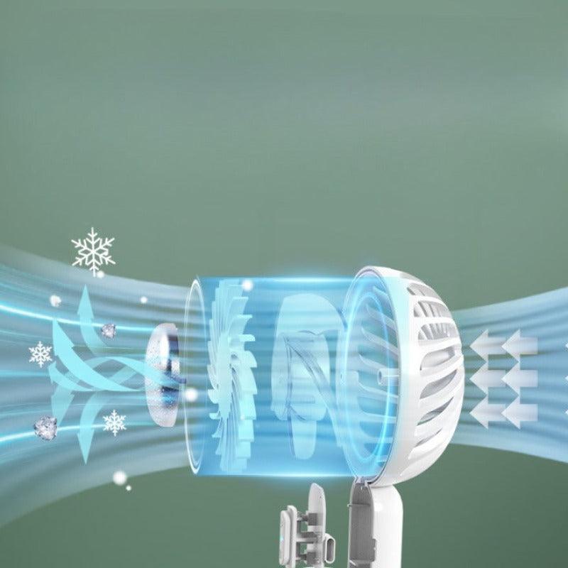 3D Acrylic LED The Ice Small Fan With Remote Control-3D Optical Lamp