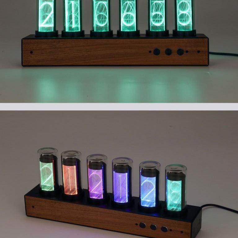 Vintage 3D LED Industrial Wind Clock-3D Optical Lamp