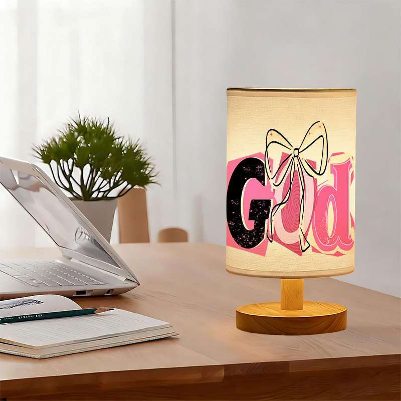 A Modern USB Powered Linen Table Lamp