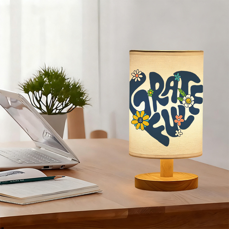USB-powered Linen Table Bedroom Lamp Gift For Family