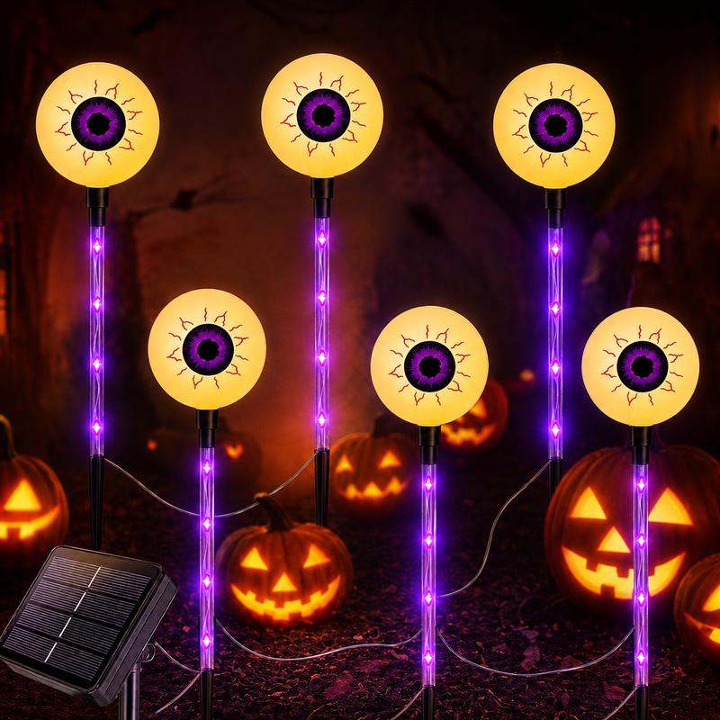 Pack Of 6 Waterproof Halloween Solar Path Lights Set