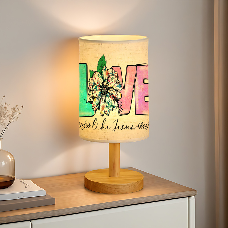 Modern USB Powered Linen Table Lamp